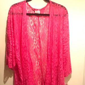 LLR Lindsay, Size L, Hot Pink Lace.